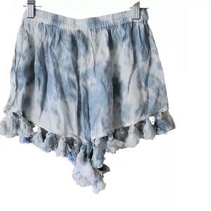 Bohome Tie-Dye Tassel Shorts Size Small